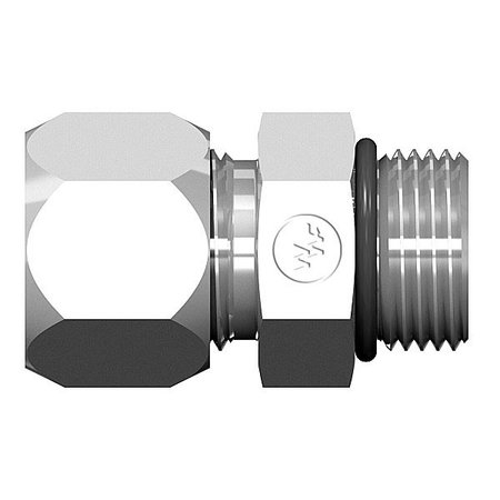 WORLD WIDE FITTINGS Flareless Compression to Male O-Ring Boss Straight 7315X04X04